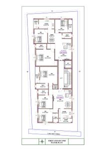 Floor Plan Image of 1255 Sq.ft 3 BHK Apartment / Flat for sale in Adambakkam Chennai for Rs. 14005000