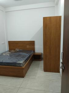 Bedroom Image of 450 Sq.ft 1 BHK Builder Floor for rent in Mahalakshmi Nagar Indore for Rs. 17000