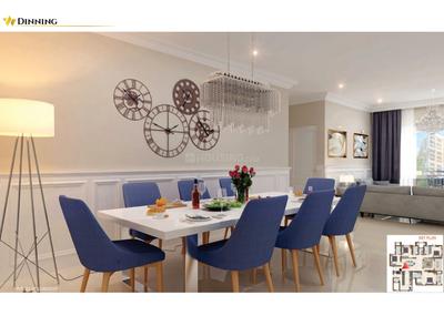 Hall Image of 2555 Sq.ft 4.5 BHK Apartment / Flat for sale in Prestige Waterford, Whitefield Bengaluru for Rs. 36500000