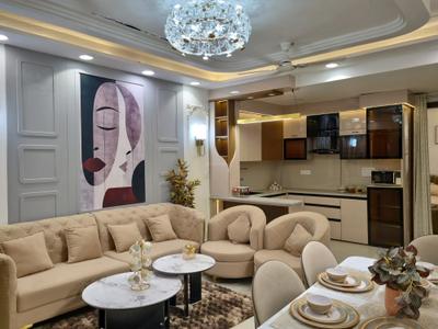 Living Room Image of 1200 Sq.ft 4 BHK Apartment / Flat for sale in Hans Builders Floor, Hastsal New Delhi for Rs. 7500000