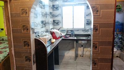 Kitchen Image of 600 Sq.ft 1.5 BHK Apartment / Flat for rent in Beliaghata Kolkata for Rs. 12000