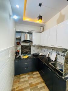 Kitchen Image of 680 Sq.ft 2 BHK Builder Floor for rent in Uttam Nagar New Delhi for Rs. 15000