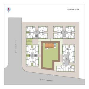 Image of 1845 Sq.ft 3 BHK Apartment / Flat for sale in Signor Skyline, Zundal, Ahmedabad for Rs. 7020000