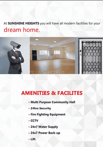 Image of 885 Sq.ft 2 BHK Apartment / Flat for sale in Sun Shine Heights, Rajarhat, Kolkata for Rs. 2736000