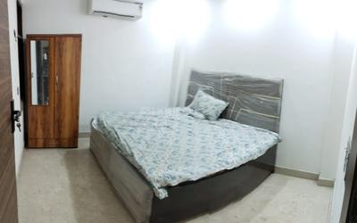 Bedroom Image of 450 Sq.ft 1 BHK Builder Floor for rent in Tilak Nagar New Delhi for Rs. 20000