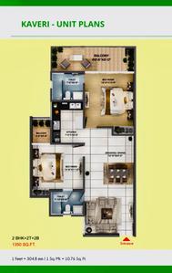 Image of 1350 Sq.ft 2 BHK Apartment / Flat for sale in Windlass River Valley Kaveri Phase, Kuwan Wala, Dehradun for Rs. 11200000