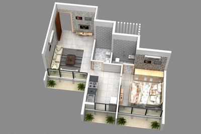 Image of 682 Sq.ft 1 BHK Apartment / Flat for sale in Golden Corniche, Taloja, Navi Mumbai for Rs. 4750000