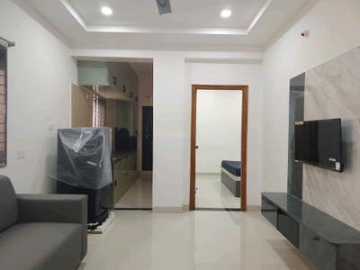 Living Room Image of 750 Sq.ft 1 BHK Apartment / Flat for rent in Gachibowli Hyderabad for Rs. 30000