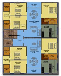 Image of 1337 Sq.ft 3 BHK Apartment / Flat for sale in Saheed Nagar, Bhubaneswar for Rs. 16200000