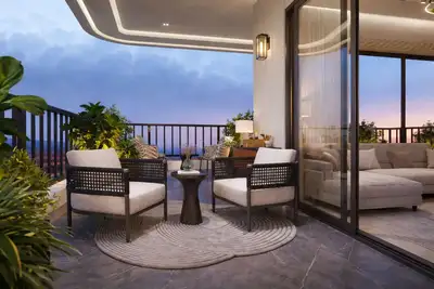 Balcony Image of 1690 Sq.ft 3 BHK Apartment / Flat for sale in Supreme Rivana Ph I, Punawale Pune for Rs. 13900000
