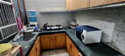 Kitchen Image of 1000 Sq.ft 2 BHK Builder Floor for rent in Jankipuram Lucknow for Rs. 18000