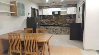 Kitchen Image of 2115 Sq.ft 3 BHK Apartment / Flat for rent in Devnandan Heights, Chandkheda Ahmedabad for Rs. 40000