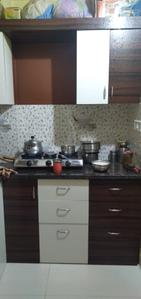 Kitchen Image of 675 Sq.ft 1 BHK Apartment / Flat for sale in SDA Denmark Residency Golden Palm, Niranjanpur Indore for Rs. 2300000