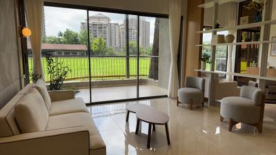 Living Room Image of 1450 Sq.ft 3 BHK Apartment / Flat for sale in Bhugaon Pune for Rs. 12000000
