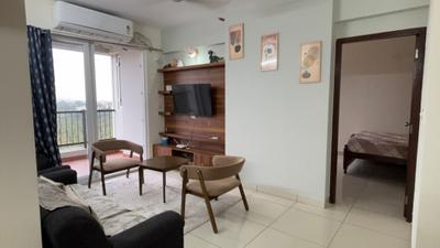 Living Room Image of 1460 Sq.ft 3 BHK Apartment / Flat for rent in UKN Belvedere By UKN Airport District Phase 1, Navarathna Agrahara Bengaluru for Rs. 60000
