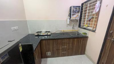 Kitchen Image of 1500 Sq.ft 1 BHK Builder Floor for rent in Mahalakshmi Nagar Indore for Rs. 22000