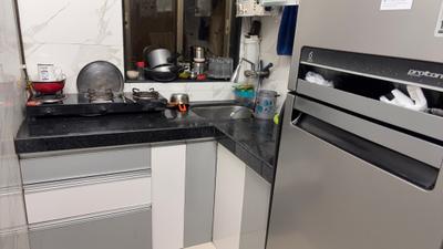 Kitchen Image of 650 Sq.ft 2 BHK Apartment / Flat for rent in Shalibhadra Tower, Mira Road East Mira Bhayandar for Rs. 35000