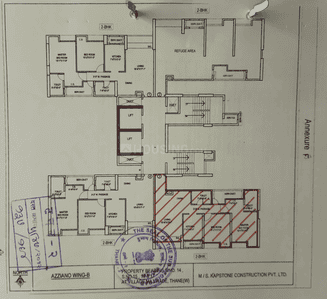 Floor Plan Image of 1170 Sq.ft 2 BHK Apartment / Flat for sale in Rustomjee Azziano, Thane West Thane for Rs. 16500000