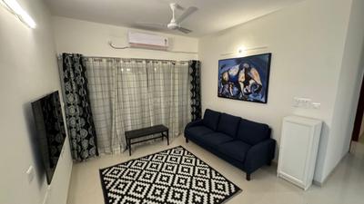 Hall Image of 1750 Sq.ft 3 BHK Apartment / Flat for rent in L And T Olivia At Raintree Boulevard, Sahakara Nagar Bengaluru for Rs. 100000