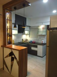 Kitchen Image of 1575 Sq.ft 3 BHK Apartment / Flat for sale in Hallmark Silvanus, Neknampur Hyderabad for Rs. 14400000