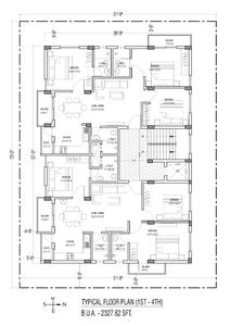 Image of 1614 Sq.ft 3 BHK Apartment / Flat for sale in Satya Nagar, Bhubaneswar for Rs. 16500000