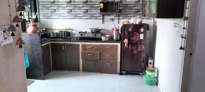Kitchen Image of 680 Sq.ft 1 BHK Apartment / Flat for sale in Kunj Ratnakunj Heights, Waghodia Road Vadodara for Rs. 1550000