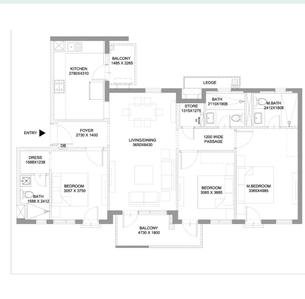 Image of 1300 Sq.ft 3 BHK Apartment / Flat for sale in Ireo The Corridors, Sector 67, Gurgaon for Rs. 24600000