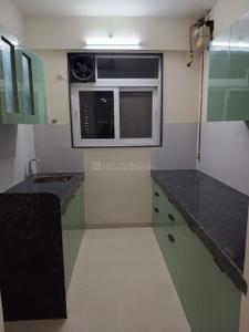 Kitchen Image of 560 Sq.ft 1 BHK Apartment / Flat for rent in Ashar Axis, Thane West Thane for Rs. 35000