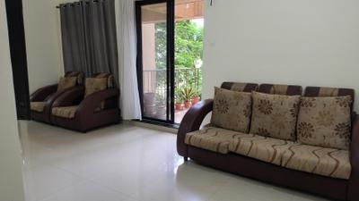 Living Room Image of 650 Sq.ft 1 BHK Apartment / Flat for rent in Long Island, Charholi Budruk Pune for Rs. 22000