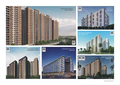Image of 1451 Sq.ft 3 BHK Apartment / Flat for sale in Kohinoor Viva Pixel Phase 1, Dhanori, Pune for Rs. 9700000