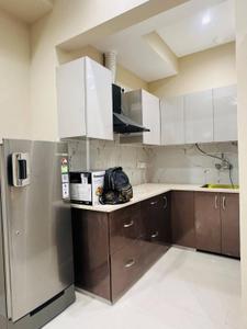 Kitchen Image of 758 Sq.ft 1 BHK Apartment / Flat for rent in Shaligram Plush, Thaltej Ahmedabad for Rs. 15000