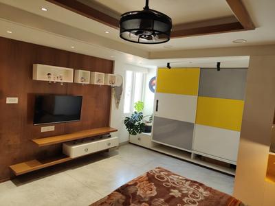 Bedroom Image of 500 Sq.ft 1 BHK Builder Floor for rent in Mahalakshmi Nagar Indore for Rs. 21000