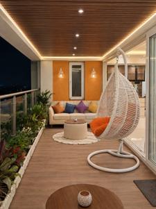 Balcony Image of 2000 Sq.ft 4 BHK Apartment / Flat for sale in Garve Omega Paradise N Wing 57 Mid Town, Wakad Pune for Rs. 35000000