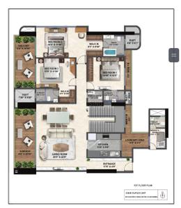 Image of 4500 Sq.ft 4 BHK Apartment / Flat for sale in Paradise Sai Palm View Incentive Tower , Nerul, Navi Mumbai for Rs. 120000000