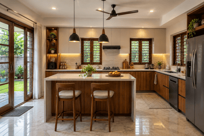 Kitchen Image of 2000 Sq.ft 3 BHK Independent House for sale in Naikkanal Thrissur for Rs. 11800000