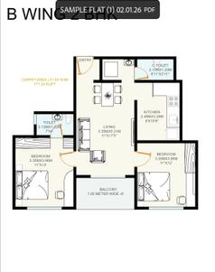 Image of 1104 Sq.ft 2 BHK Apartment / Flat for sale in Talegaon Dabhade, Pune for Rs. 7500000