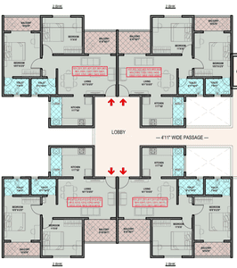 Image of 988 Sq.ft 2 BHK Apartment / Flat for sale in Silver Gardenia, Moshi, Pune for Rs. 6100000