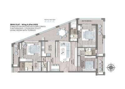 Image of 1947 Sq.ft 3 BHK Apartment / Flat for sale in Delvin JD Pearl, Colvale, Goa for Rs. 16100000