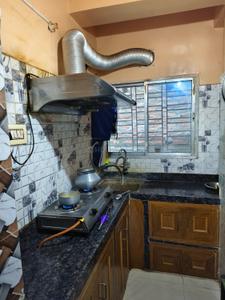 Kitchen Image of 1100 Sq.ft 3 BHK Apartment / Flat for sale in Baguiati Kolkata for Rs. 4700000