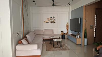 Living Room Image of 2400 Sq.ft 4 BHK Apartment / Flat for sale in Saanvi Nirman Spectra, Bopal Ahmedabad for Rs. 24000000