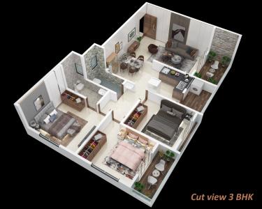 Image of 803 Sq.ft 2 BHK Apartment / Flat for sale in Mohan NagarSociety, Baner, Pune for Rs. 9600000