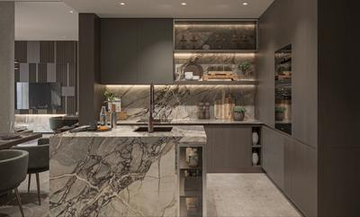 Kitchen Image of 387 Sq.ft 1 RK Apartment / Flat for sale in Jumeirah Village Dubai for Rs. 17845845