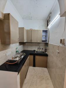 Kitchen Image of 450 Sq.ft 1 BHK Builder Floor for rent in Lajpat Nagar New Delhi for Rs. 32000