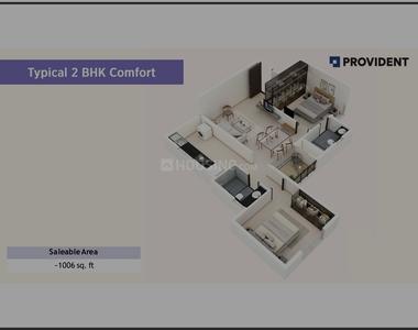 Image of 900 Sq.ft 2 BHK Apartment / Flat for sale in Provident Bayscape, Kelambakkam, Chennai for Rs. 6800000