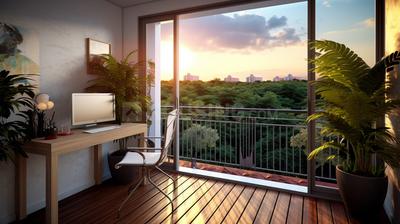 Balcony Image of 1000 Sq.ft 2 BHK Apartment / Flat for rent in Kalpataru Grandeur, Palasia Indore for Rs. 30000