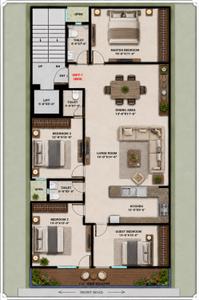 Image of 1480 Sq.ft 3 BHK Apartment / Flat for sale in Sector 44, Noida for Rs. 6000000