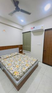 Bedroom Image of 500 Sq.ft 1 BHK Builder Floor for rent in Mahalakshmi Nagar Indore for Rs. 21000