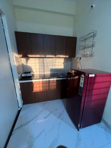 Kitchen Image of 500 Sq.ft 1 RK Apartment / Flat for rent in Mahalakshmi Nagar Indore for Rs. 14499