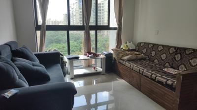 Living Room Image of 632 Sq.ft 2 BHK Apartment / Flat for sale in Godrej Urban Park, Powai Mumbai for Rs. 23500000