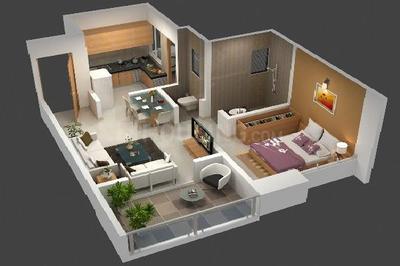 Floor Plan Image of 510 Sq.ft 1 BHK Apartment / Flat for sale in Byculla Mumbai for Rs. 7400000